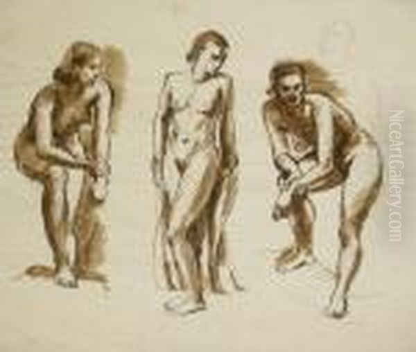 Drei Weibliche Akte, Figurenstudien - view 1