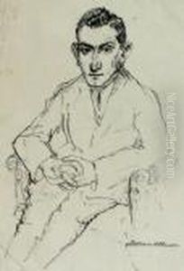 Sitzender Mann Im Lehnstuhl by Constantin Von Mitschke Collande