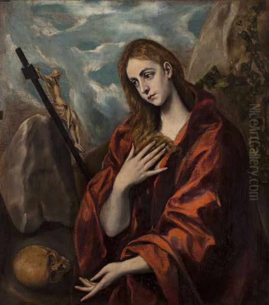 Mary Magdalen in Penitence 1585-90 - view 1