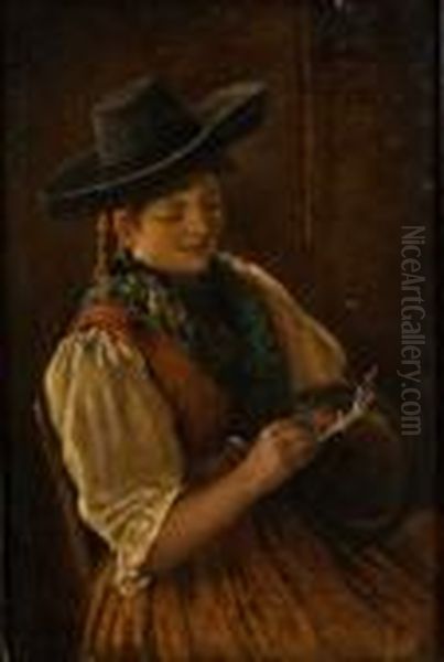 Tirolerin In Heimischer Tracht - view 1
