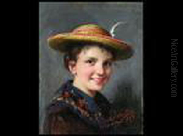 Madchen In Tracht Und Hut - view 1