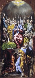 The Pentecost 1596-1600, Oil on canvas, 275 x 127 cm, Museo del Prado, Madrid
