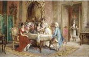 Teatime by Franz Von Persoglia