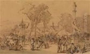 A Market Scene In Moravia