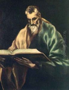 Apostle St Simon 1610-14 by El Greco (Domenikos Theotokopoulos)
