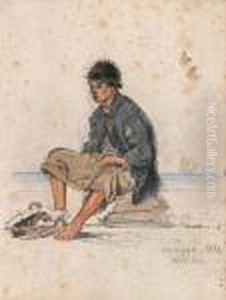 Ein Junge Am Strand