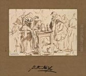 In Der Kuche by August Xaver Karl von Pettenkofen