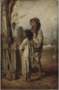 A Prayer At The Cross by August Xaver Karl von Pettenkofen
