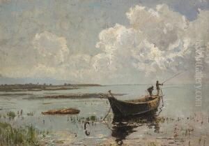 Fischerboot Am Chiemsee. by Richard Von Poschinger