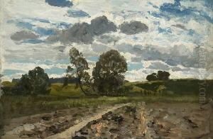 Ackerlandschaft. by Richard Von Poschinger