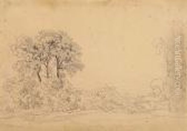 Panoramic Landscape With A View Of The Castell Gandolfo - view 1