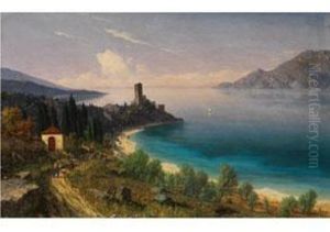 Blick Auf Malcesine Am Gardasee