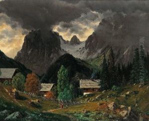 Veduta Del Muhlsturzhorner by Josef Von Schlogl