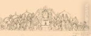 Entwurfszeichnung Fur Die Krone Der Konigin Von Bayern by Moritz Ludwig von Schwind