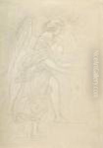 Engel, Ein Kind Vor Sich Haltend. by Moritz Ludwig von Schwind
