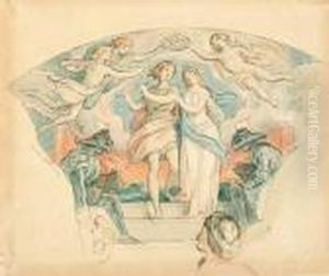 Tamino Und Pamina, Mit Jubel Empfangen. by Moritz Ludwig von Schwind