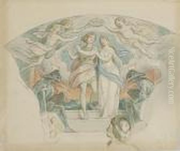 Tamino Und Pamina Mit Jubel
Empfangen. Schlussapotheose Aus <zauberflote>, Ii. Akt, 33. Auftritt - view 1