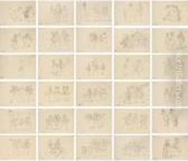 Die Hochzeit Des Figaro: Ein
Zyklus Von 30 Federzeichnungen (the Marriage Of Figaro: A Cycle Of 30
Drawings) - view 1