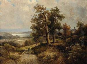 Hirte Mit Seiner Schafherde Beim Marterl Am Weg by Ludwig, Louis Von Sckell