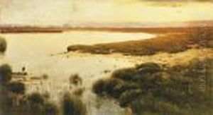 Dusk By The Waterside by Bela Von Spanyi