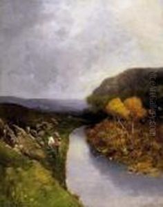 Shepherdess On The Autumnal Hillside Shepherdess On The Autumnal Hillside
