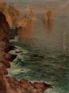 Kustenlandschaft Bei Capri by Paul von Spaun