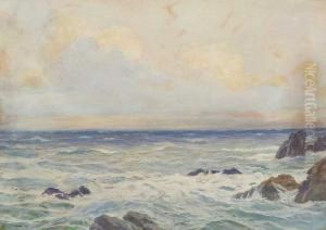Kustenlandschaft-capri by Paul von Spaun