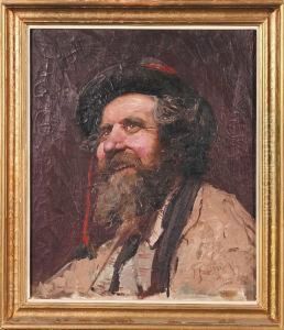 Portret Smiejacego Sie Mezczyzny, 1897 R. by Boleslaw Von Szankowski