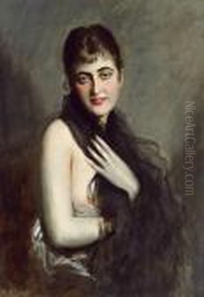 Bildnis Einer Dame Mit Tullschal - view 1