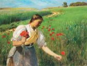 On The Field With Poppies by Paul Von Szinyei-Merse