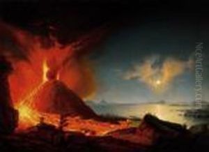 The Eruption Of The Vesuv by Paul Von Szinyei-Merse
