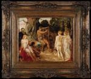 Apollo And Attendants On Parnassus by Paul Von Szinyei-Merse
