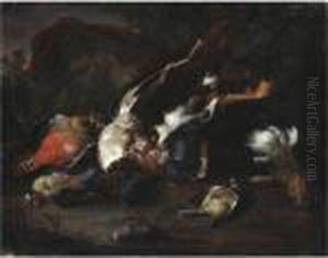 Natura Morta Di Cacciagione Con Un'anatra by Frans Werner Von Tamm