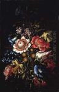 A) E B) Mazzo Di Fiori by Frans Werner Von Tamm