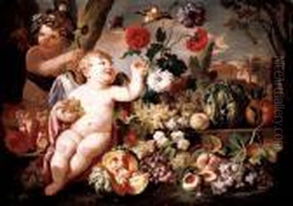 Two Putti - view 1