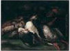 Still Life Of A Snipe, Mallard And Plover