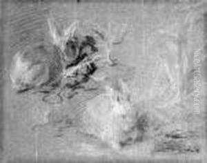 Two Rabbits by Frans Werner Von Tamm