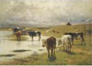 Cattle At Pasture by Otto Karl Kasimir Von Thoren