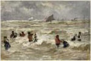 La Lecon De Natation by Otto Karl Kasimir Von Thoren