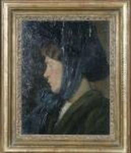 Portratt Forestallande Konstnarens Hustru by Fritz von Uhde