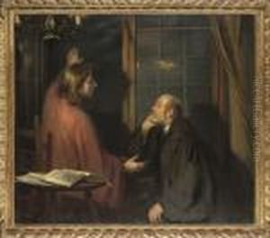 Nicodemus And Christ by Fritz von Uhde