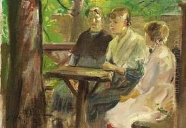 Die Tochter Des Kunstlers Im Garten: The Daughters Of The Artist In The Garden - view 1