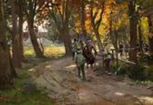 On The Way To The Shooting Match by Hans Richard Von Volkmann