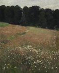 Floral Summer Landscape. Signed And Dated Lower Left: H.r.v. Volkmann 1900 by Hans Richard Von Volkmann