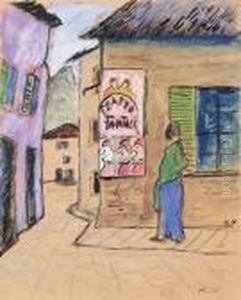 Strassenecke Inascona (teatro Fantucci) by Marianne von Werefkin