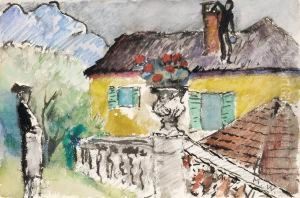 Kaminfeger Auf Haus In Ascona by Marianne von Werefkin