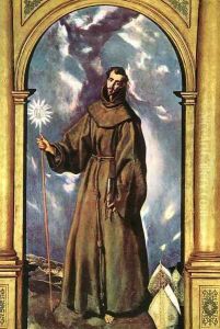 Saint Bernardino 1603 by El Greco (Domenikos Theotokopoulos)