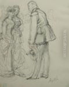 Aufwartung Beim Ball by Anton Alexander von Werner