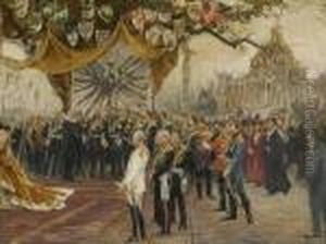 Eroffnung Des Berliner Reichstages by Anton Alexander von Werner