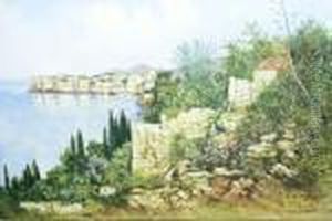Paesaggio Di Dubrovinik by Heinrich Von Wertheim